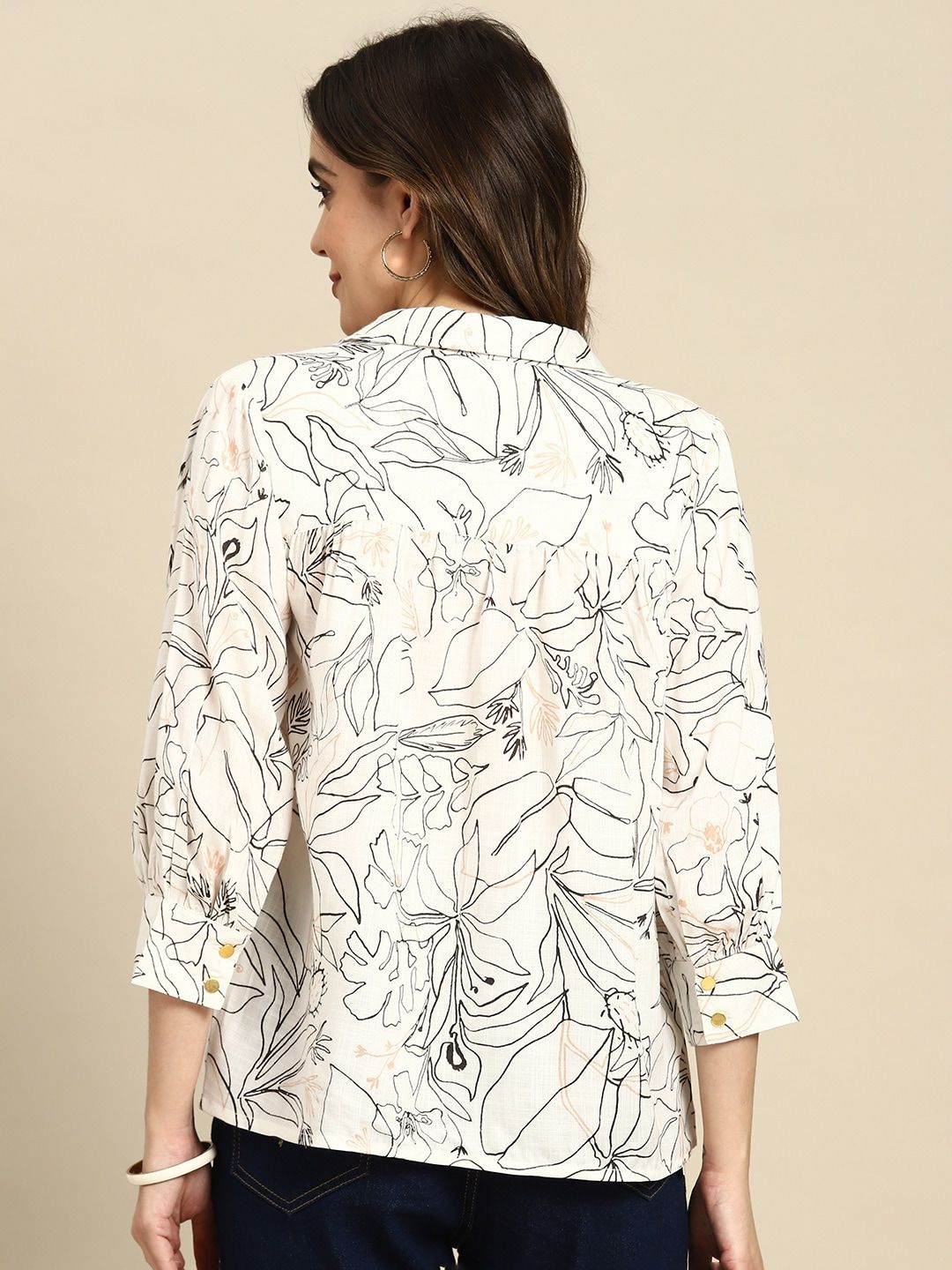 all about you Floral Print Shirt Style Top