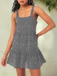 DressBerry Glitch Glam Printed Tiered Mini Dress