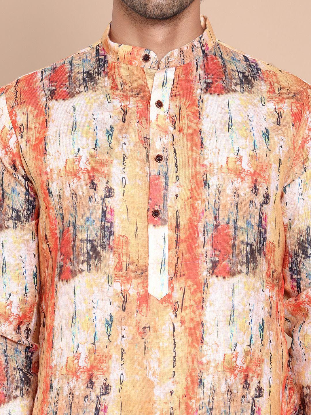 Jompers Men Printed Regular Pure Cotton Kurta with Pyjamas