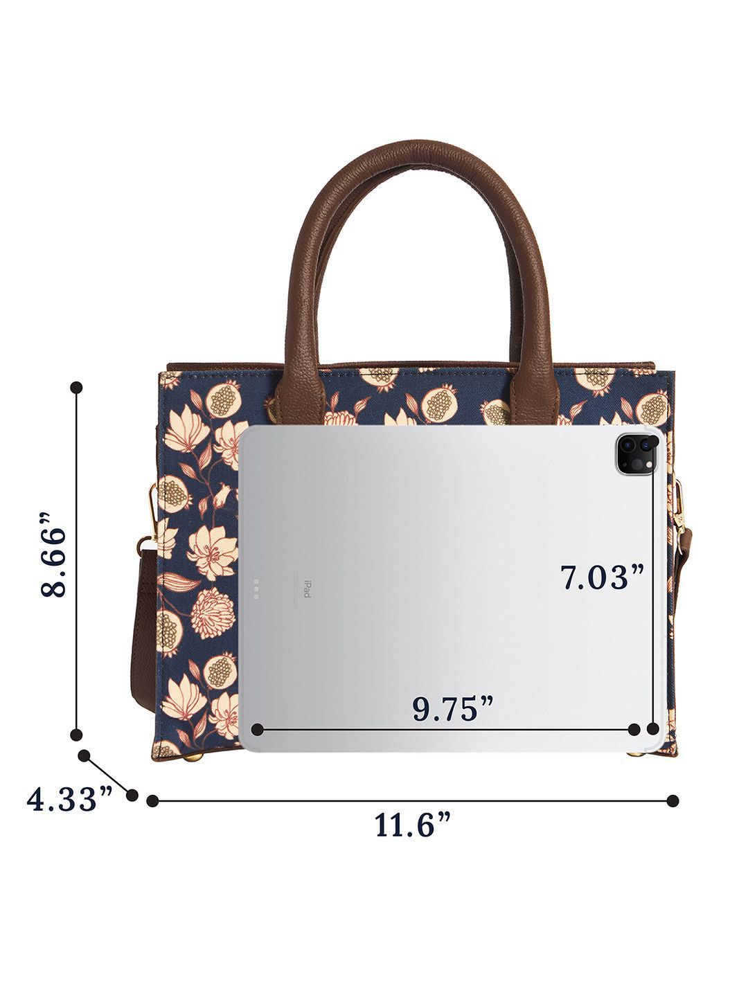 TEAL BY CHUMBAK Women Floral Printed Tote Bag