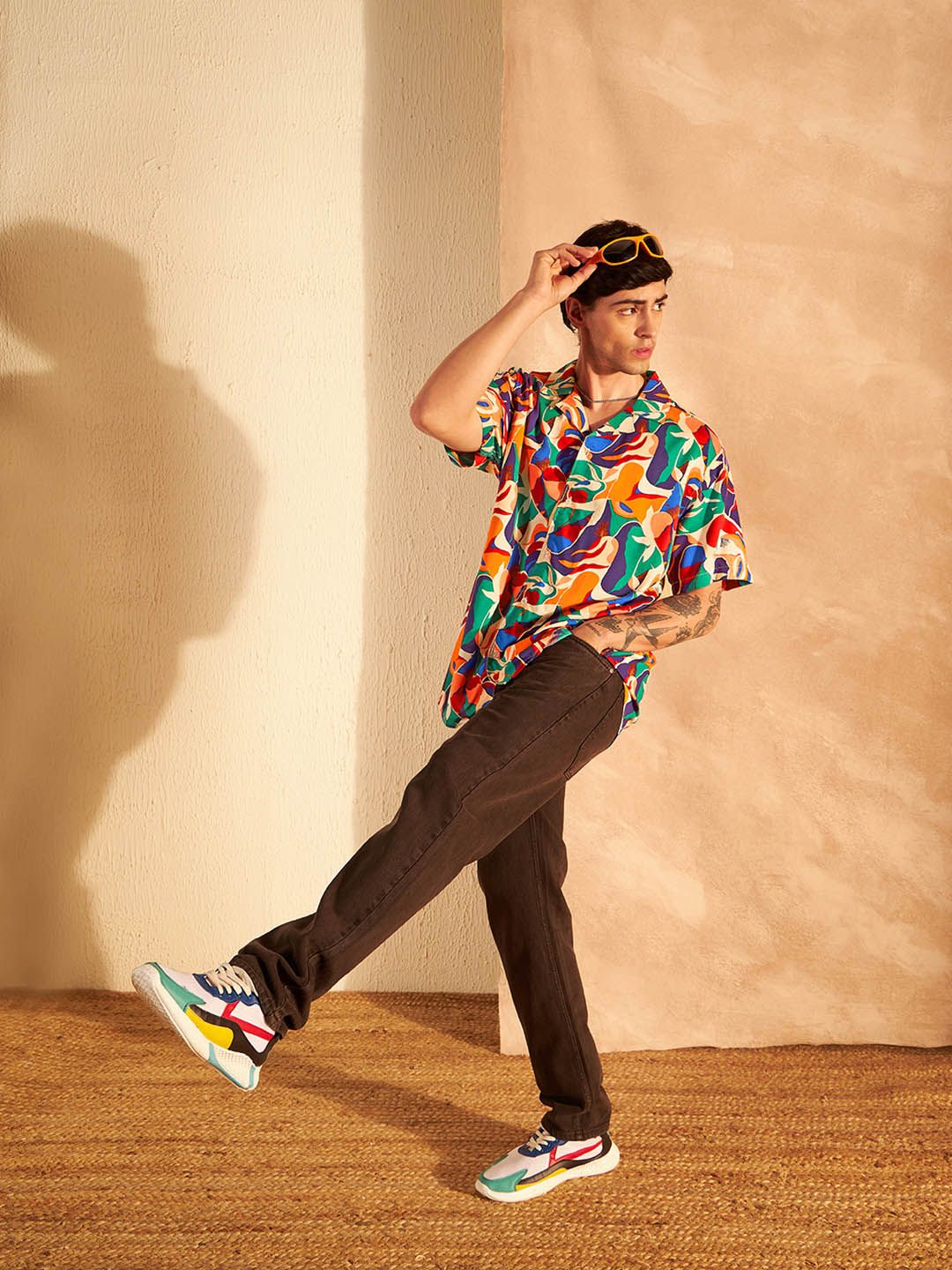 DENNISON Smart Block Printed Casual Shirt