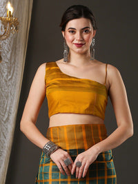 Saree mall Checks Silk Blend Saree