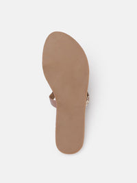 DressBerry Women Striped Open Toe Flats