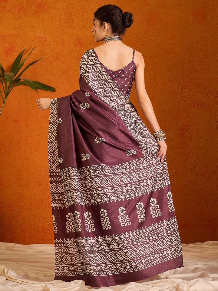 Saree mall Ethnic Motifs Bagru Sarees