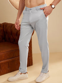 DENNISON Men Smart Tapered Fit Easy Wash 4-Way Lycra Trousers