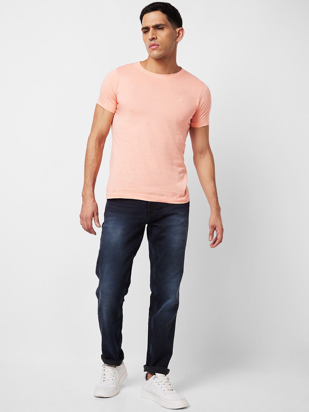 Lelaki Spykar Santai Fit Light Fade Jeans Regangan
