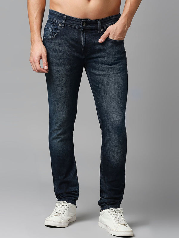 Spykar Men Cotton Slim Fit Low Low Light Fade Jeans Regangan