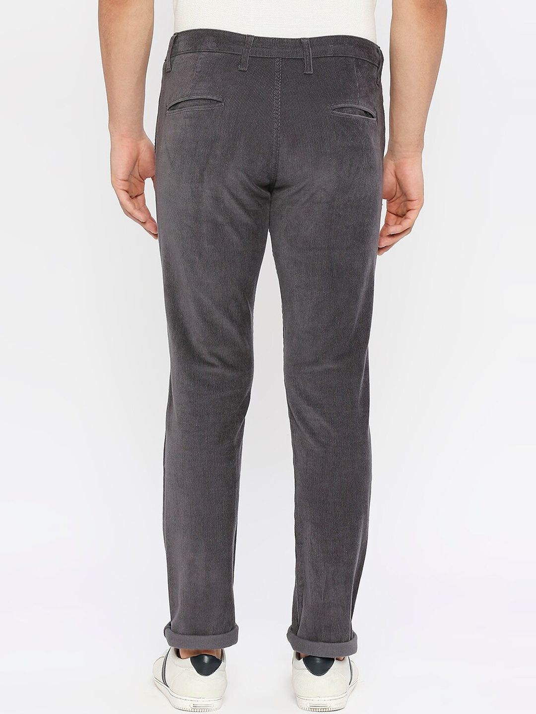 SPYKAR Men Self Design Slim Fit Cotton Trousers