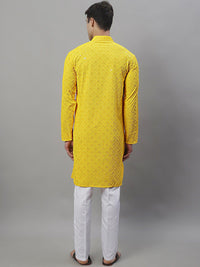 Jompers Geometric Chikankari Embroidered Kurta With Pyjamas