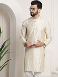 SOJANYA Kolar Jalur Berjalur Lengan Panjang Kurta Lurus