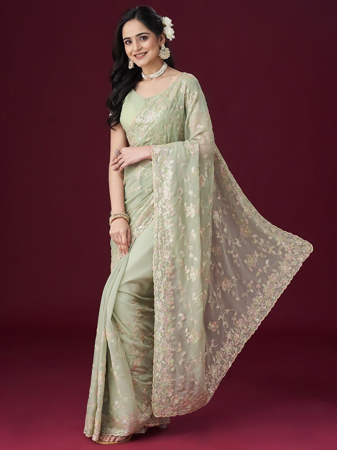 kasee Embellished Sequinned Saree