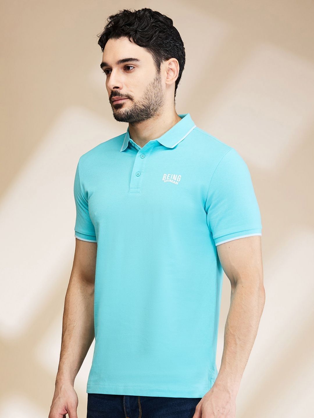 Being Human Men Polo Collar Pockets T-shirt