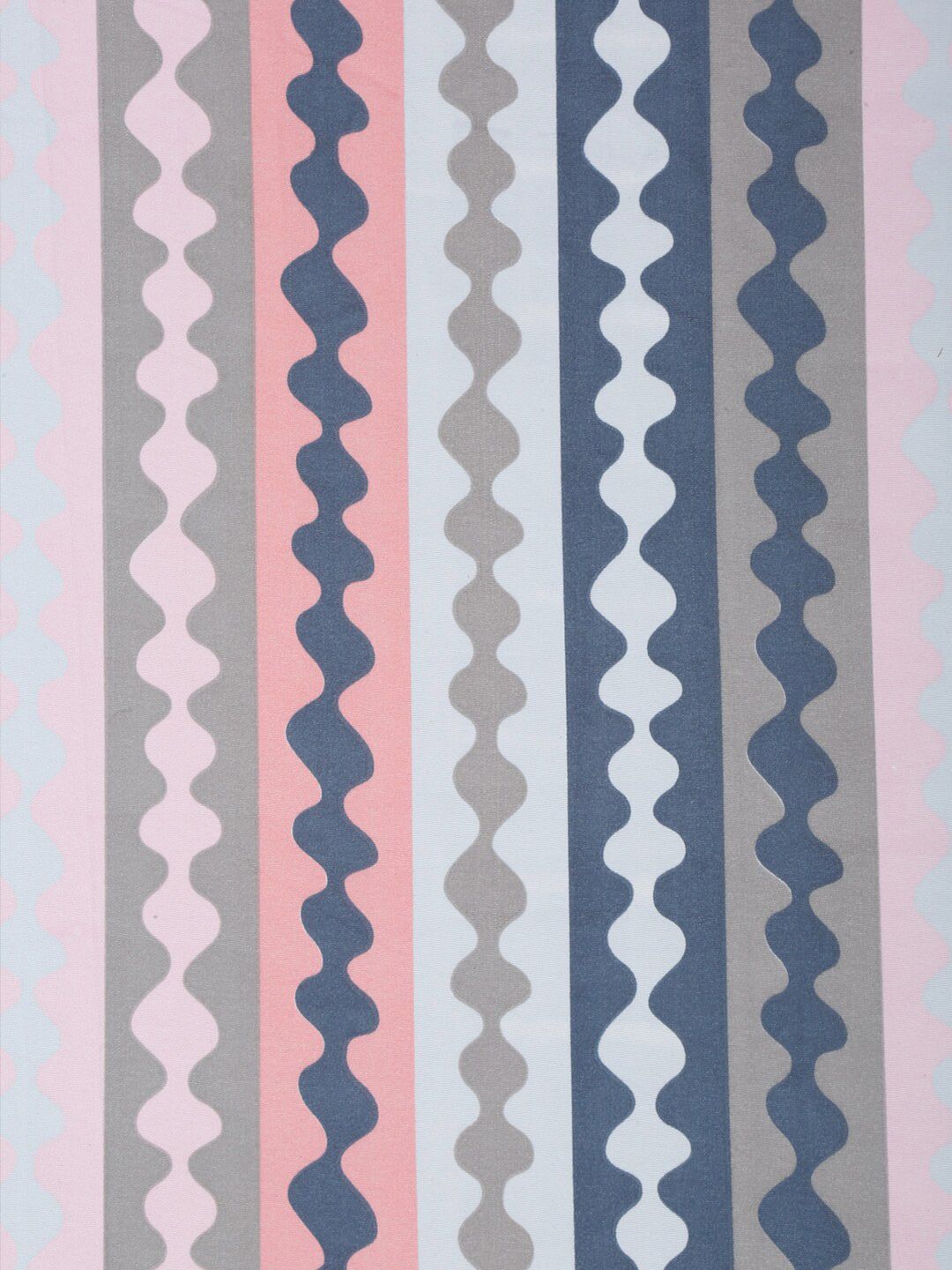 KLOTTHE Blue & Pink Printed 300TC Fitted Double King Bedsheet With 2 Pillow Covers
