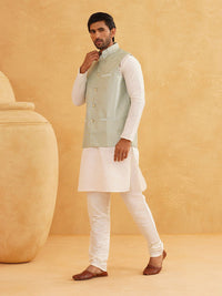 SOJANYA Straight Kurta with Churidar & Jehru Jacket
