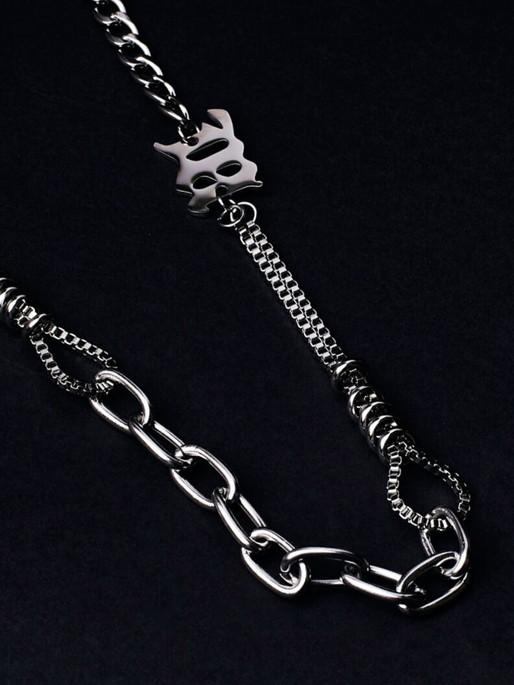 SALTY Men Silver-Plated Stainless Steel Necklace