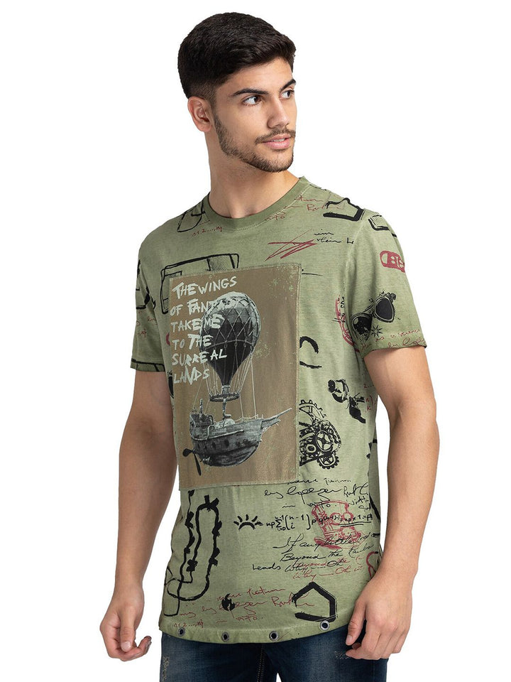 Being Human Slim Fit Graphic Printed Round Neck T-shirt