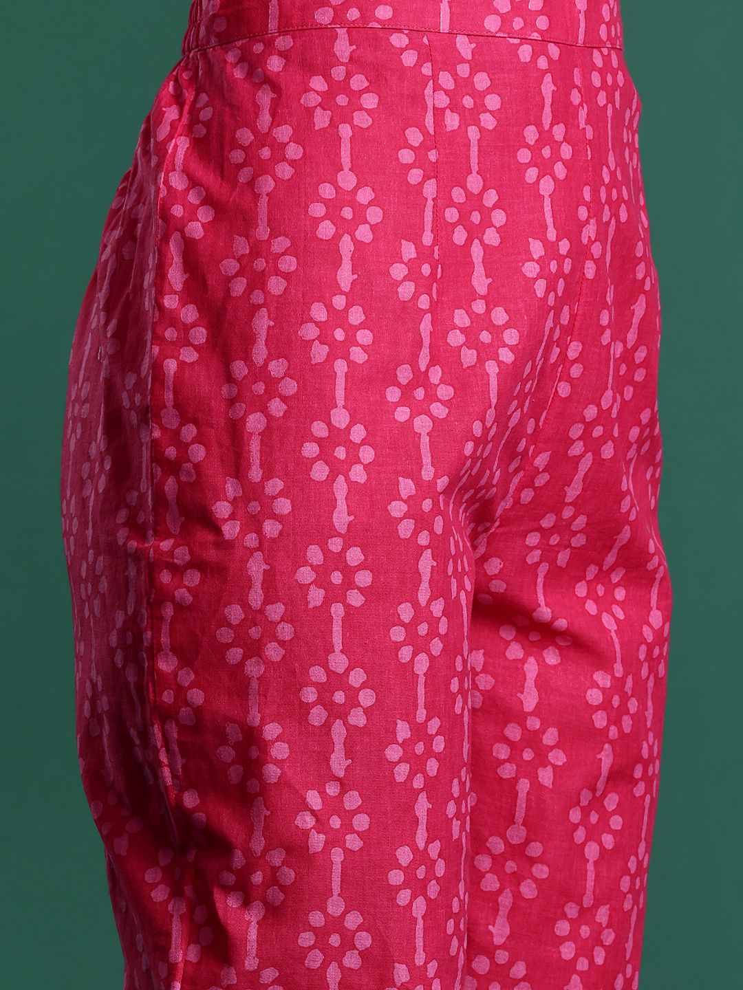 Indo Era Ethnic Motifs Printed Pure Cotton Kurta With Trousers & Dupatta