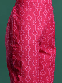 Indo Era Ethnic Motifs Printed Pure Cotton Kurta With Trousers & Dupatta