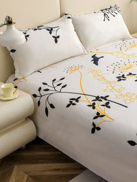 Story@home White Cotton 210 TC 1 King Double Bedsheet with 2 Pillow Covers