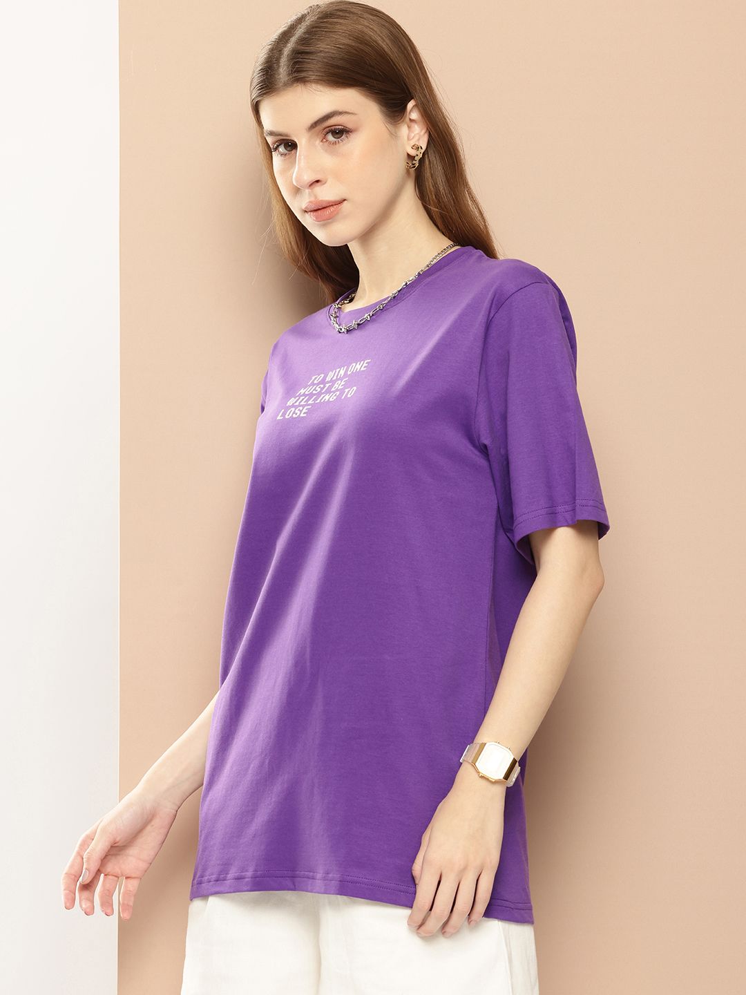 Difference of Opinion Printed Oversized Pure Cotton T-shirt