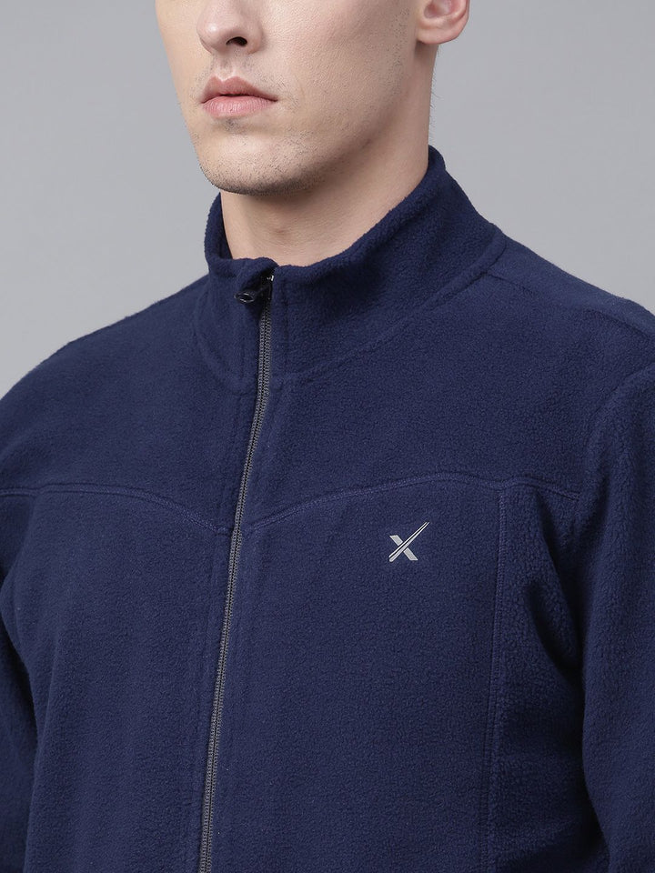 HRX by Hrithik Roshan Outdoor Men Navy Blue Solid Sweatshirt