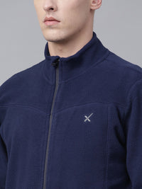 HRX by Hrithik Roshan Outdoor Men Navy Blue Solid Sweatshirt