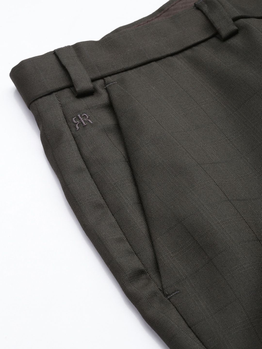 Raymond Men Checked Slim Fit Formal Trousers