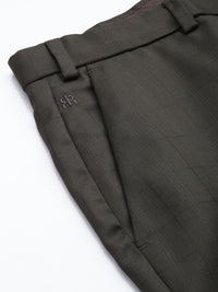 Raymond Men Checked Slim Fit Formal Trousers