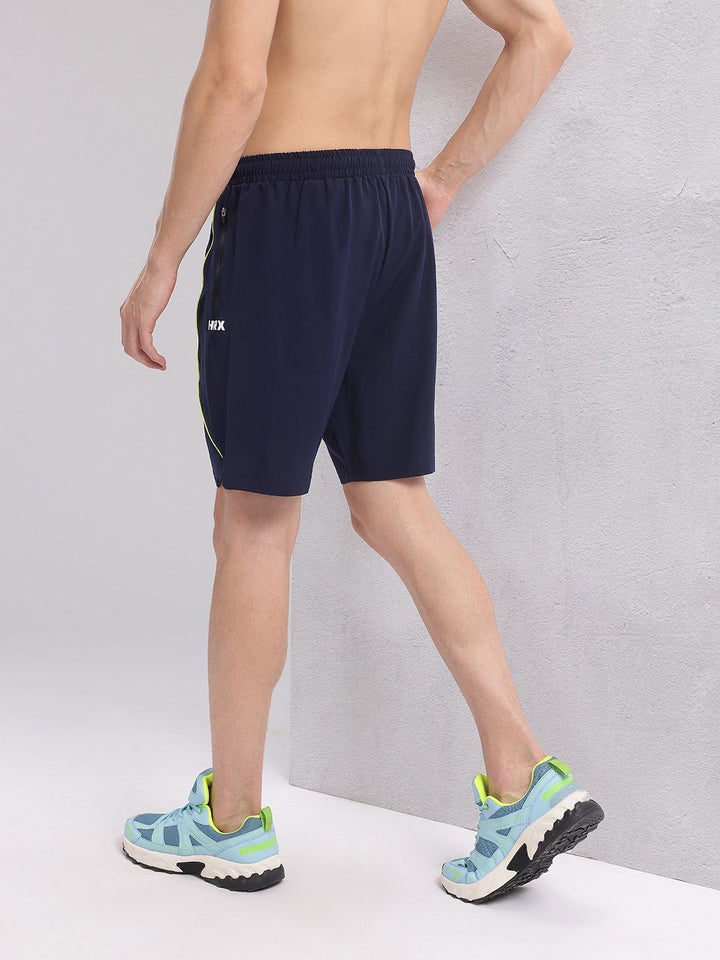 HRX by Hrithik Roshan Men Brand Logo Print Detail Training Shorts with Contrast Piping