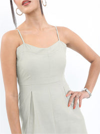 Tokyo Talkies Shoulder Straps Cotton Basic Jumpsuit