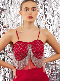 STREET 9 Self Design Feather Basic Jumpsuit