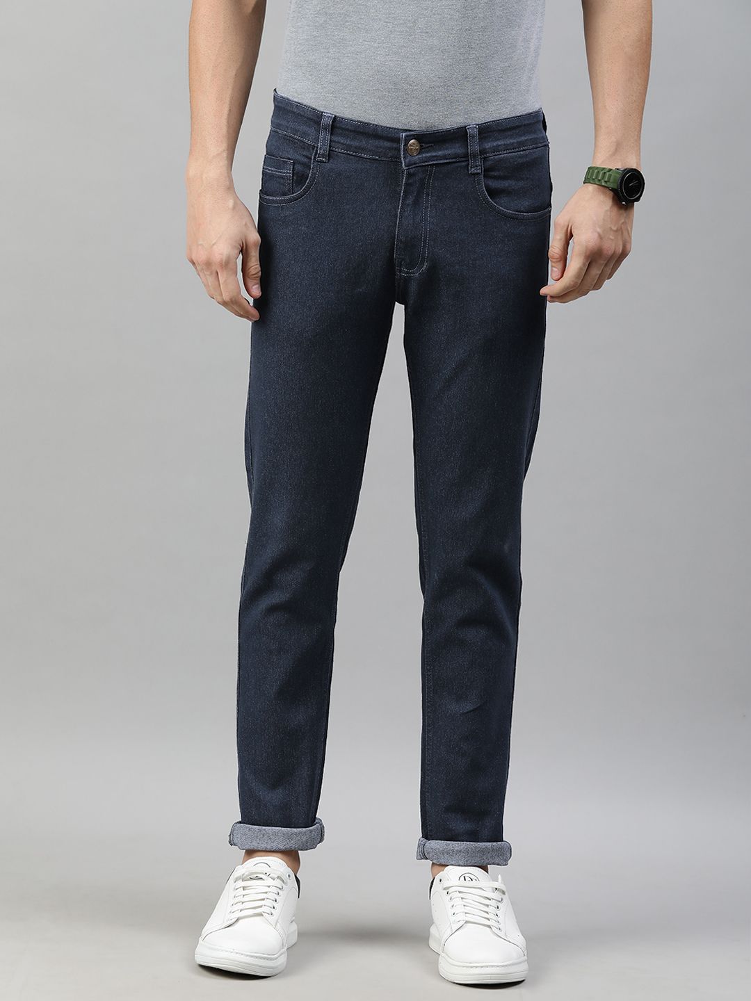 Urbano Fashion Men Grey Slim Fit Stretchable Jeans