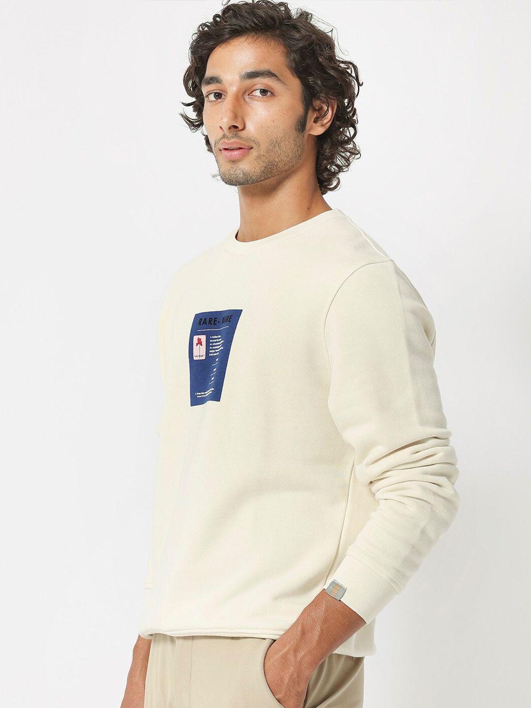 RARE RABBIT Men Rong Graphic Printed Sweatshirt