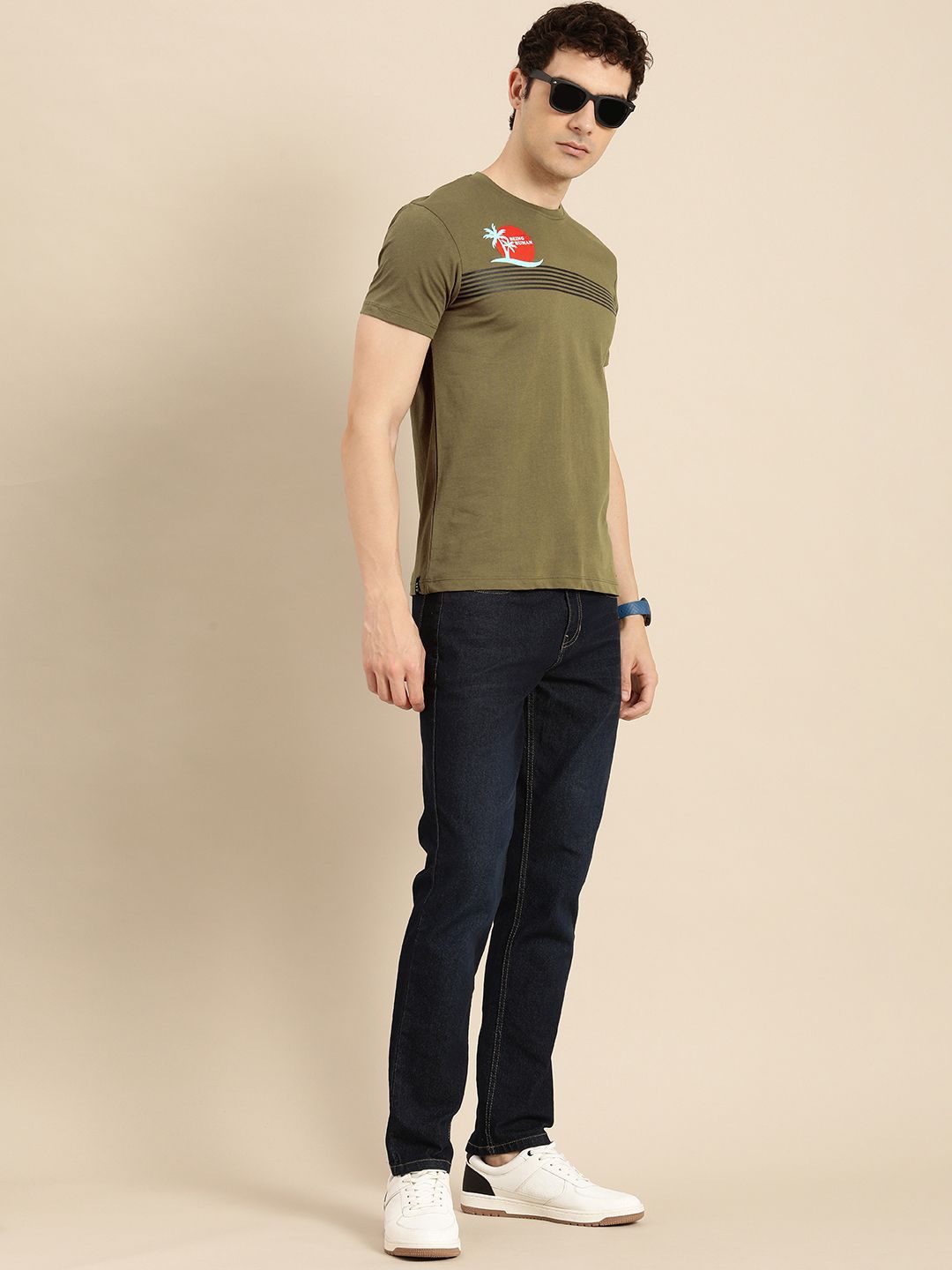 Being Human Striped Pure Cotton T-shirt