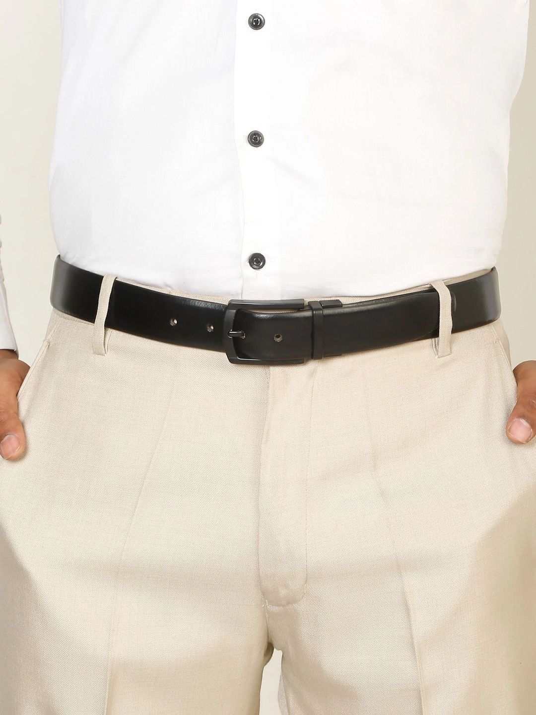 Teakwood Leathers Men Leather Reversible Belt