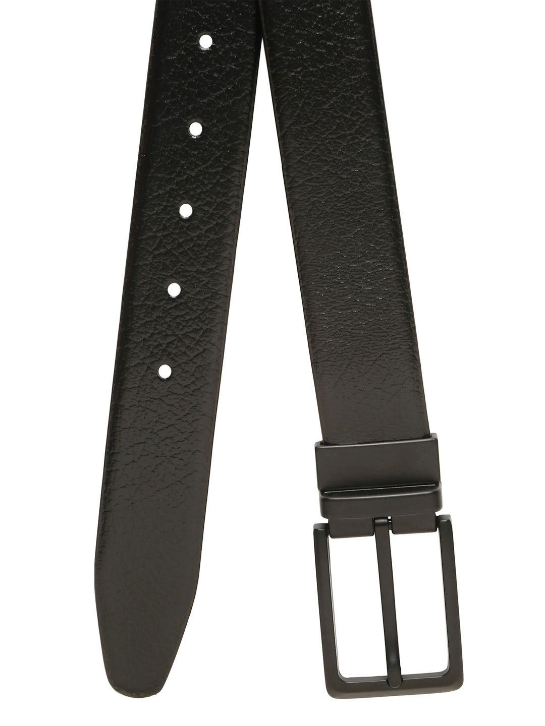 Teakwood Leathers Men Textured Leather Reversible Belt