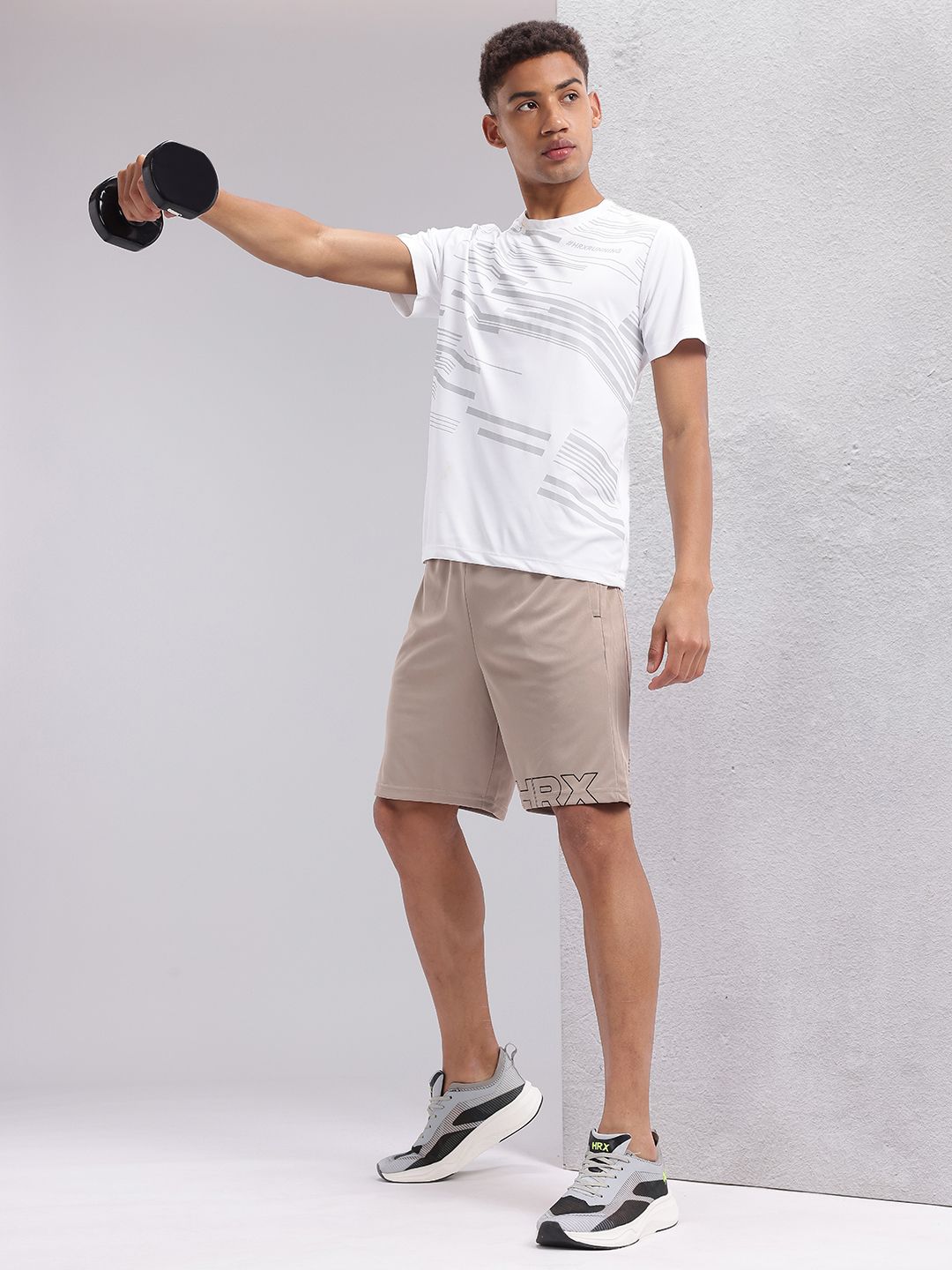HRX by Hrithik Roshan Men Rapid-dry Typography Print Training Shorts