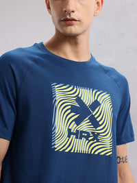 HRX by Hrithik Roshan Brand Logo Print Drop-Shoulder Sleeves Training T-shirt