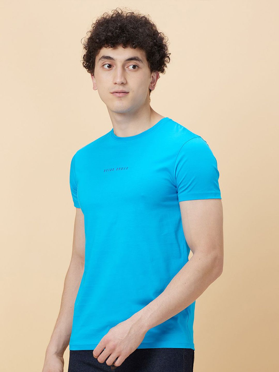 Being Human Men Round Neck Solid T-shirt