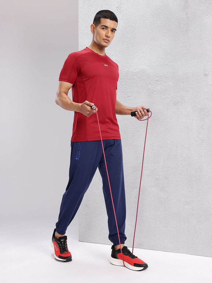 HRX by Hrithik Roshan Men Typography Printed Mid-rise Rapid-Dry Training Joggers