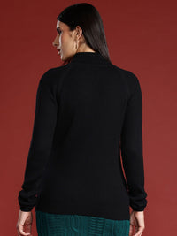 all about you Ribbed Turtle Neck Pullover