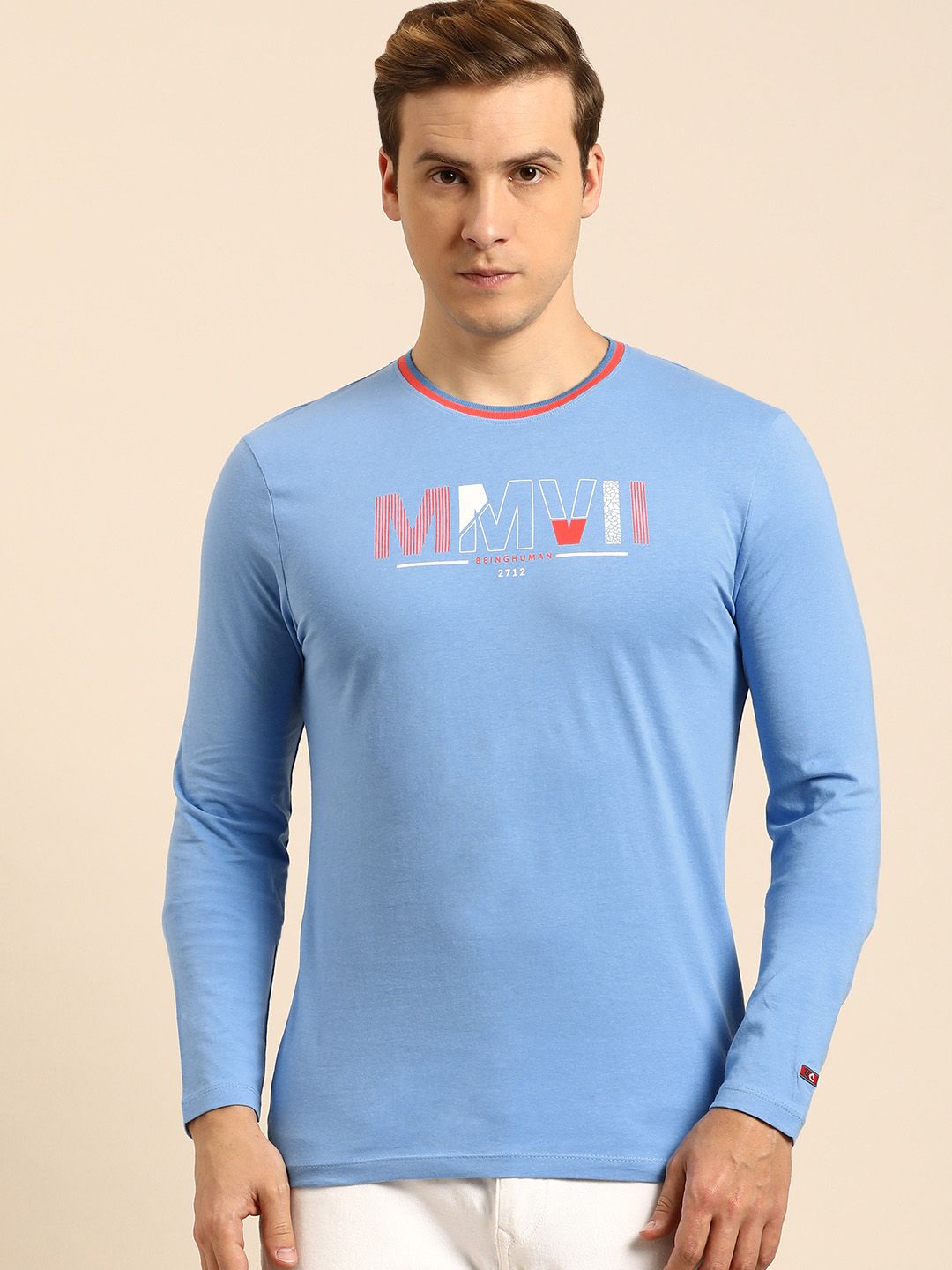 Being Human Typography Printed Pure Cotton T-shirt