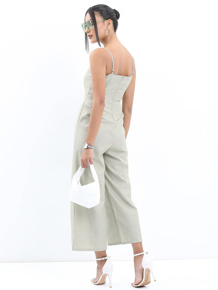 Tokyo Talkies Shoulder Straps Cotton Basic Jumpsuit