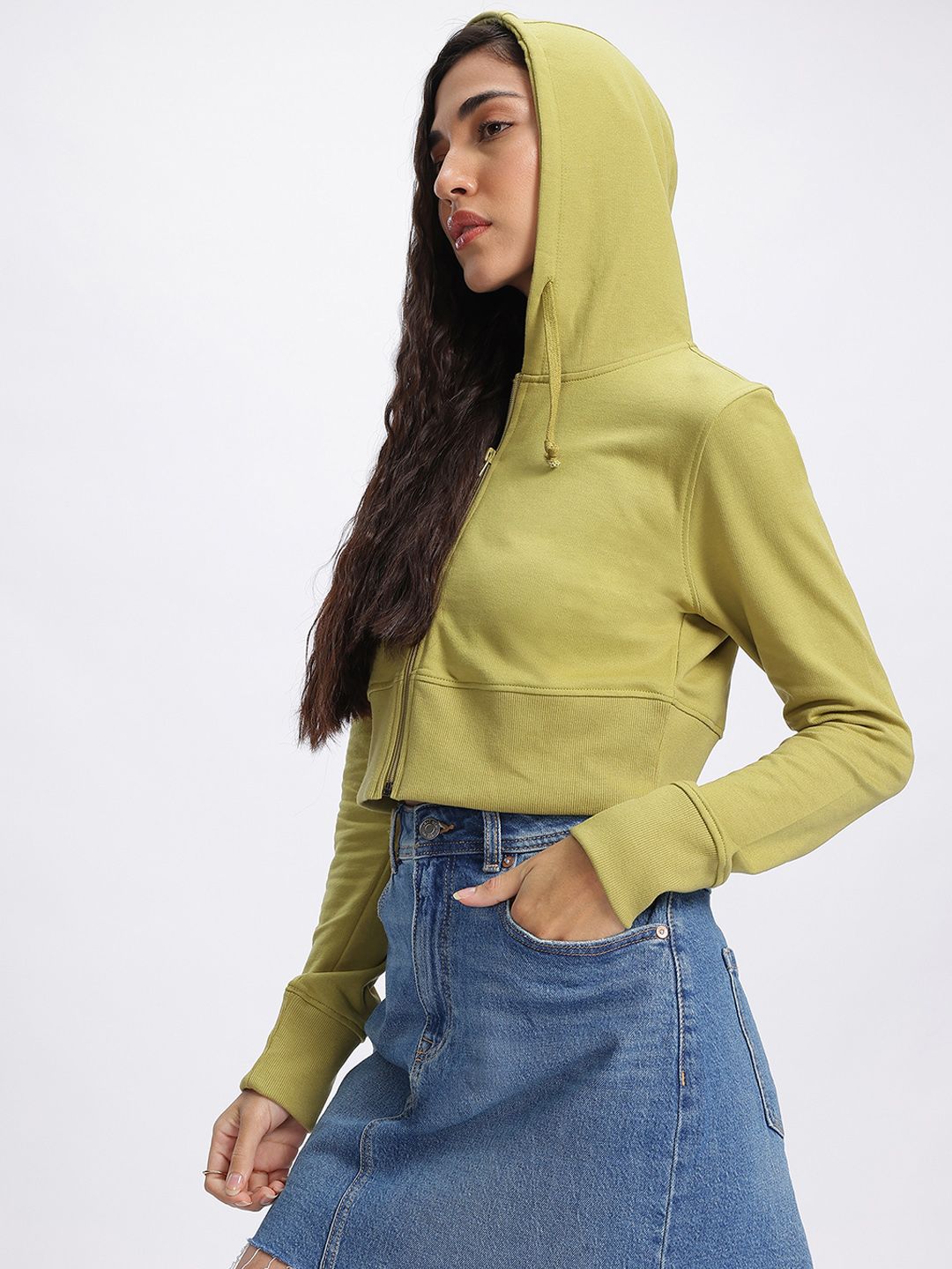 DressBerry Hooded Crop Sweatshirt