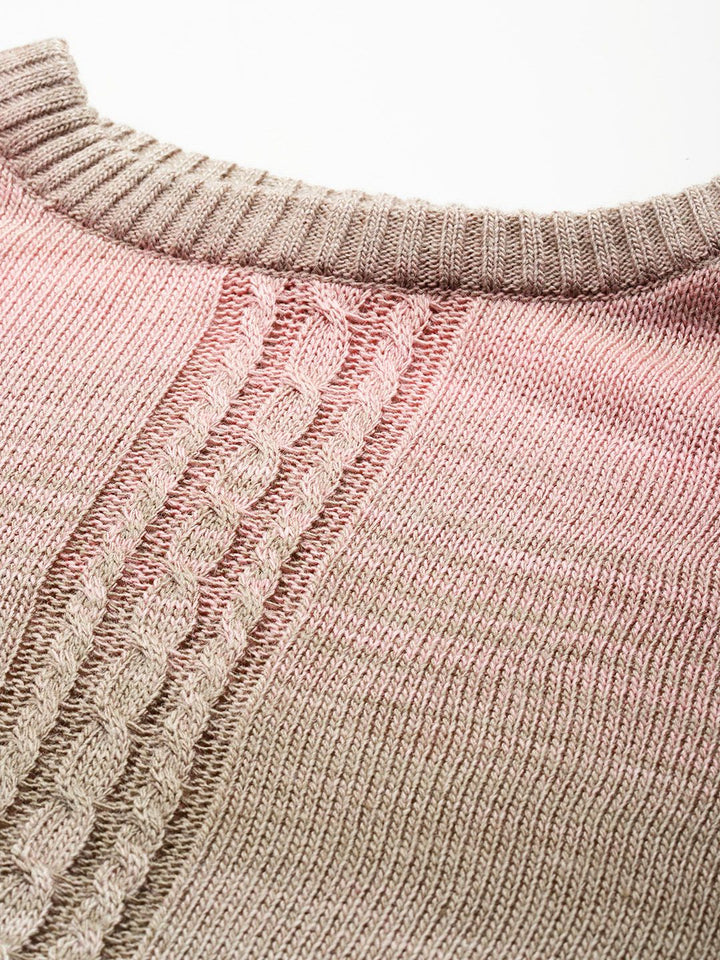 all about you Cable Knit Flared Sleeves Pullover