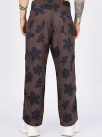 Eszett Men Floral Printed Baggy Fit Cargos Trousers