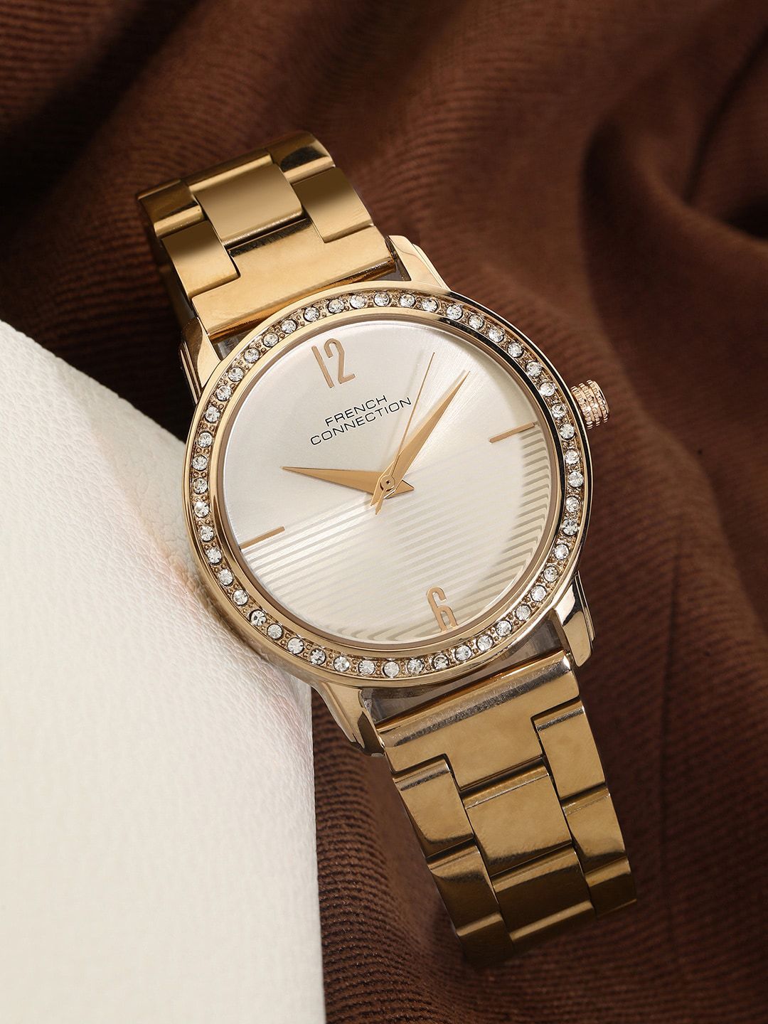 French Connection Women Stainless Steel Bracelet Style Straps Analogue Watch FCN054A