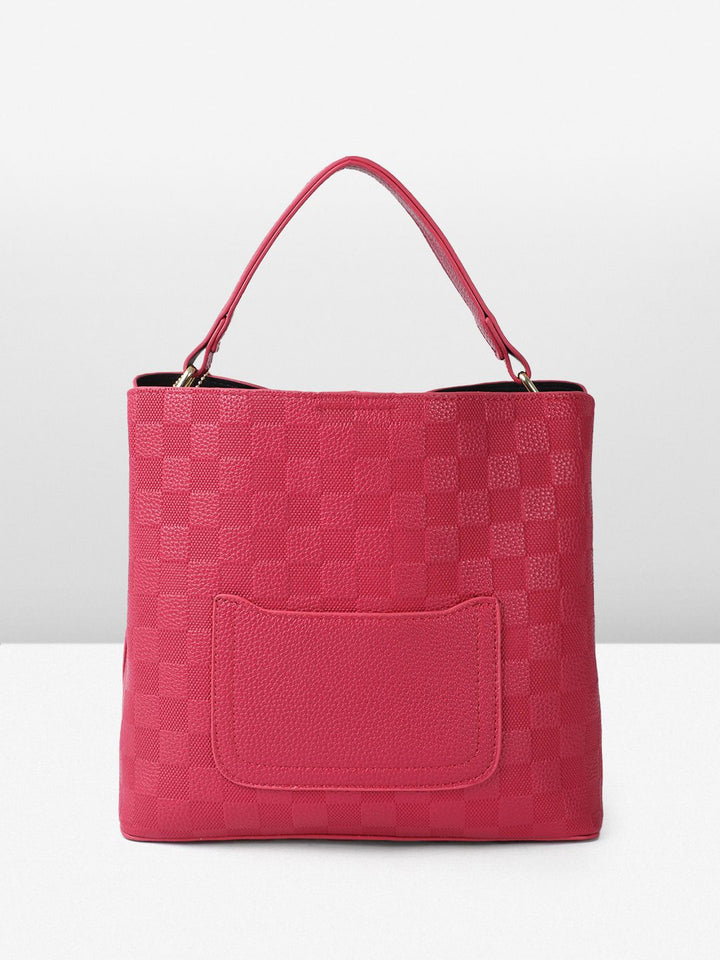 all about you Geometric Textured Structured Handheld Bag