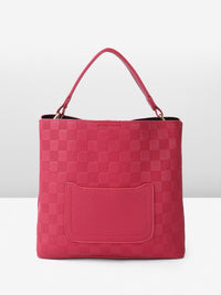 all about you Geometric Textured Structured Handheld Bag