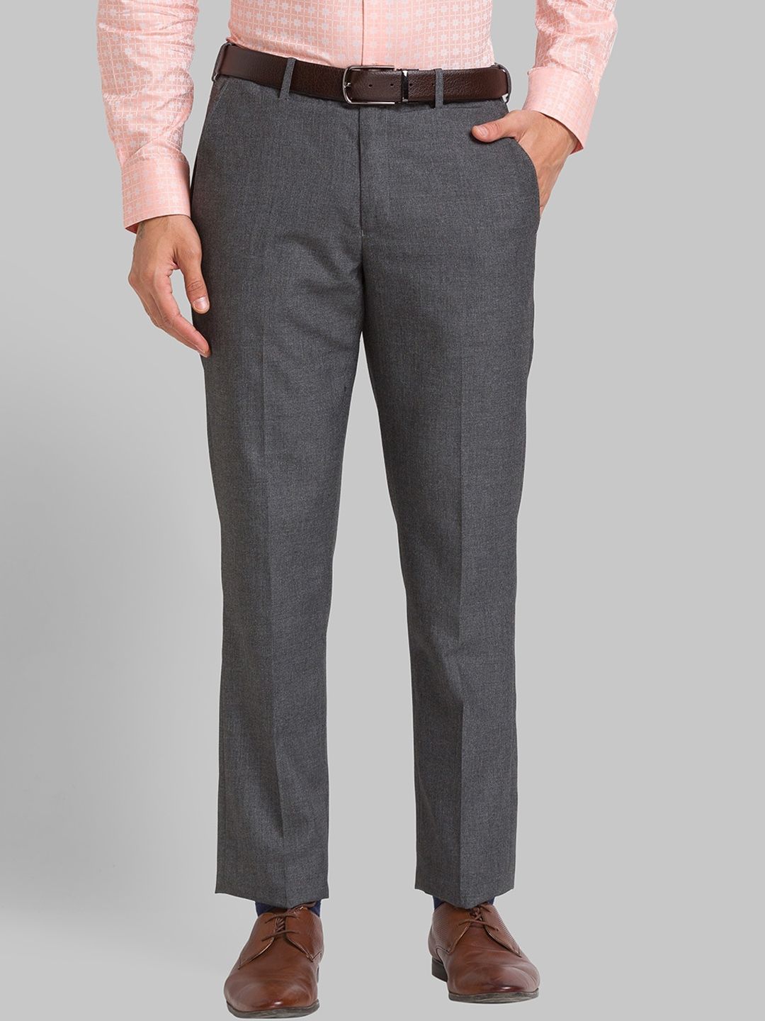 Park Avenue Men Slim Fit Plain Formal Trousers